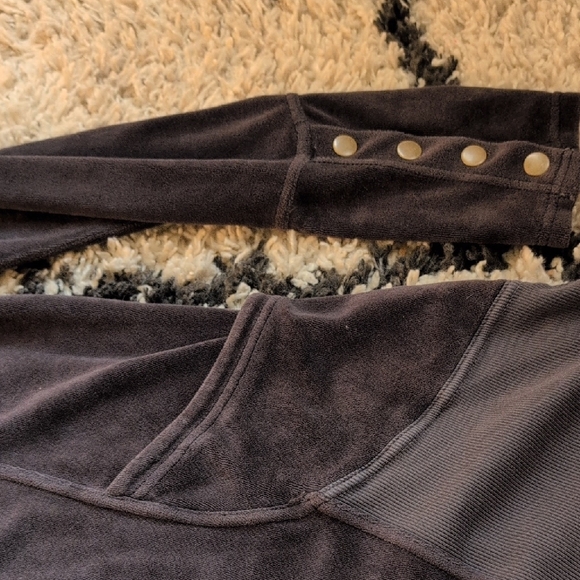 XCVI Charcoal Gray Zip-Up Hooded Sweatshirt - Picture 5 of 10